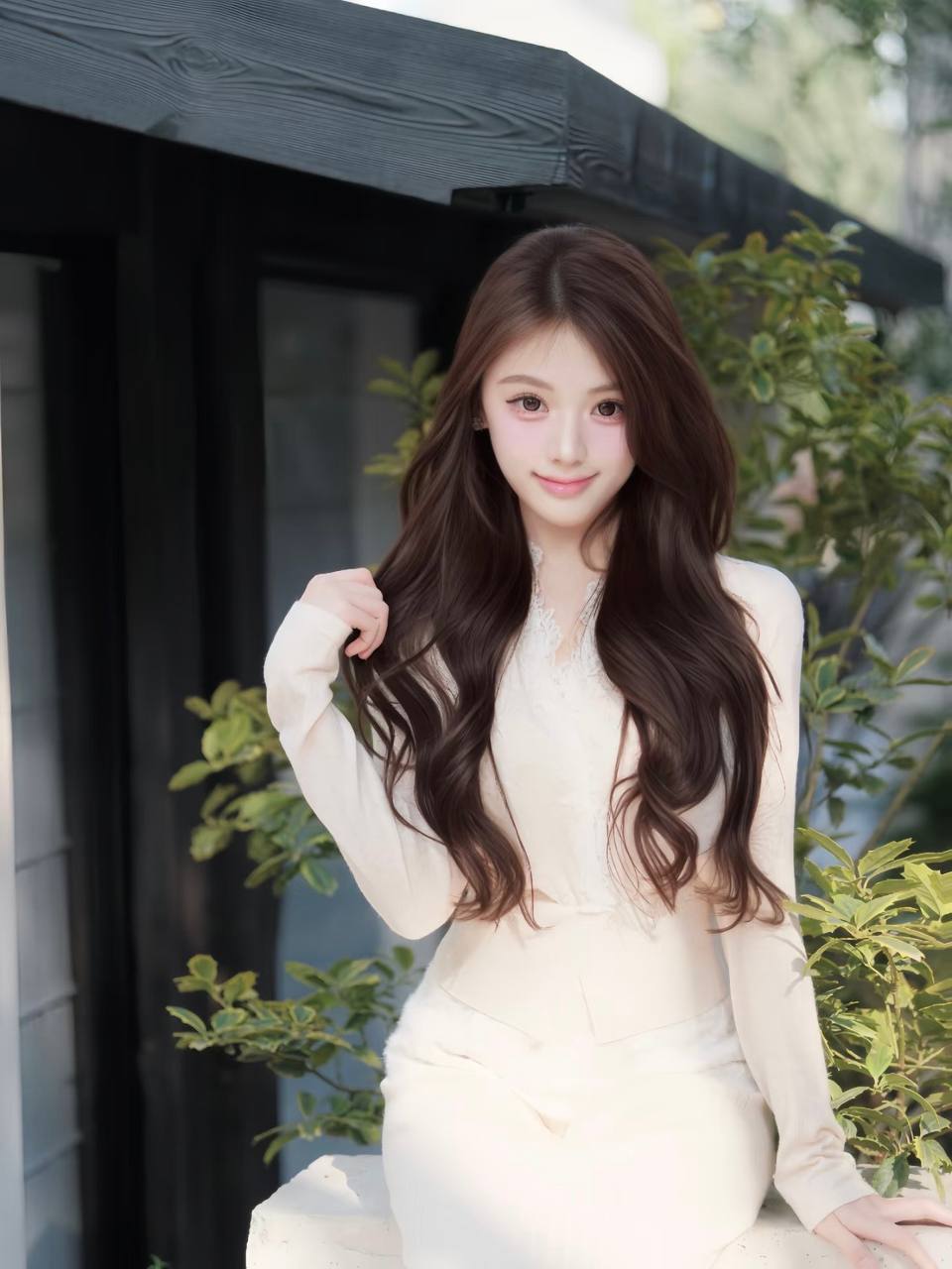 随盲柳入眠的女人